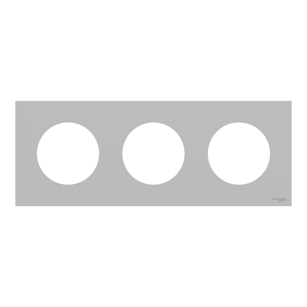 Odace plaque 3 postes gris galet